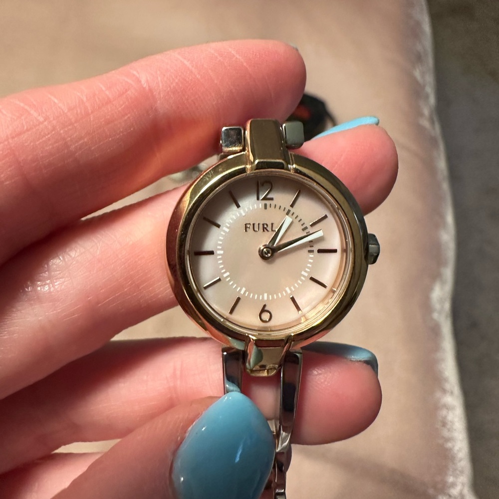 Beautiful Petite Furla Rose Gold and Silver Watch